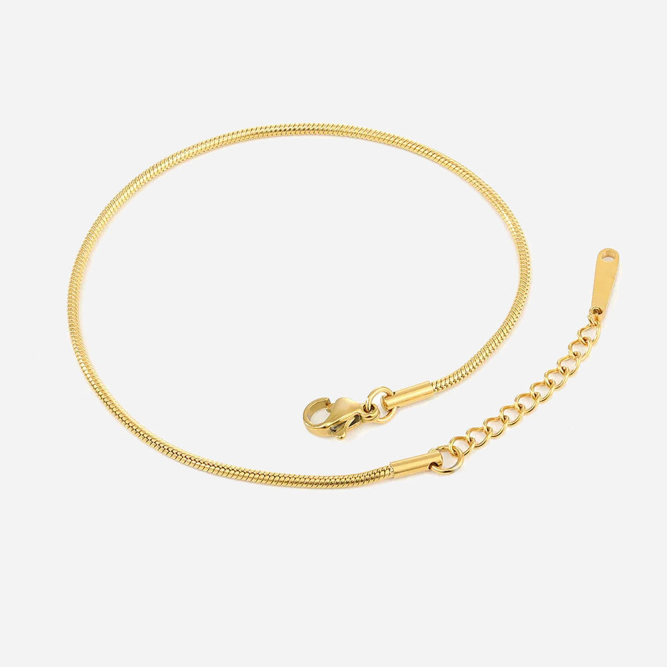 Shanileigh | Pinkes Fußkettchen 18K Gold
