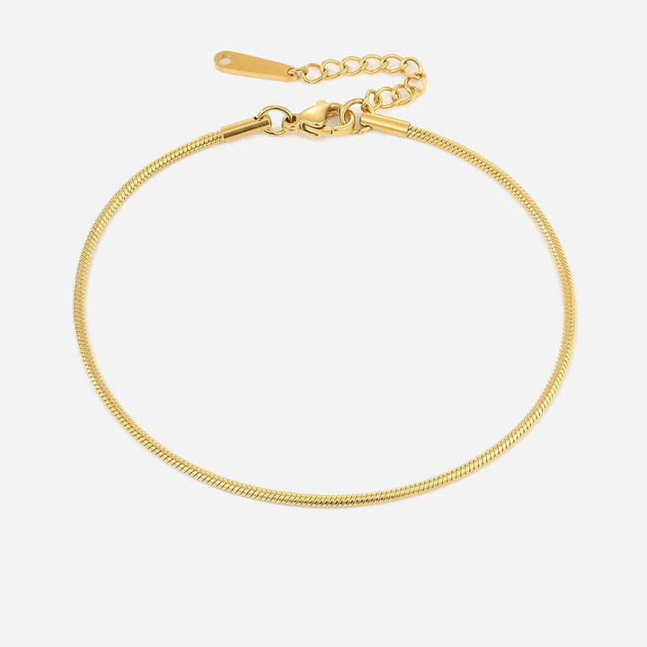Shanileigh | Pinkes Fußkettchen 18K Gold
