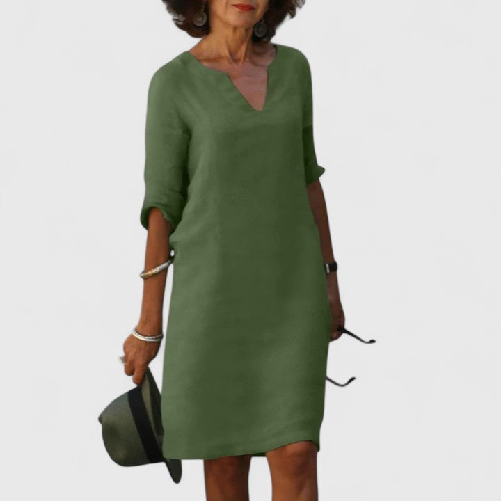 Taylor | Bequemes V-Ausschnitt Kleid