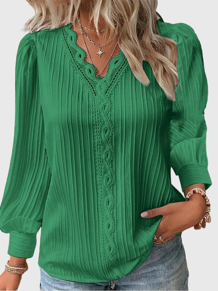 Andrea™ | Elegante Pullover-Bluse