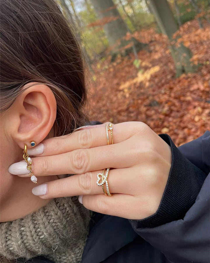 Lyannette | Sonnenstrahlen Ohrringe 18K Gold